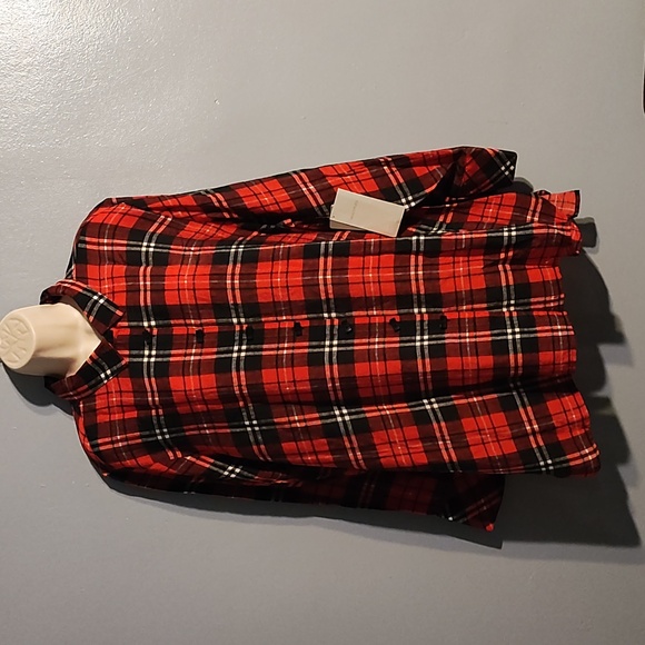 Multiples women's red, white & black gingham size 1XL top - Picture 8 of 17